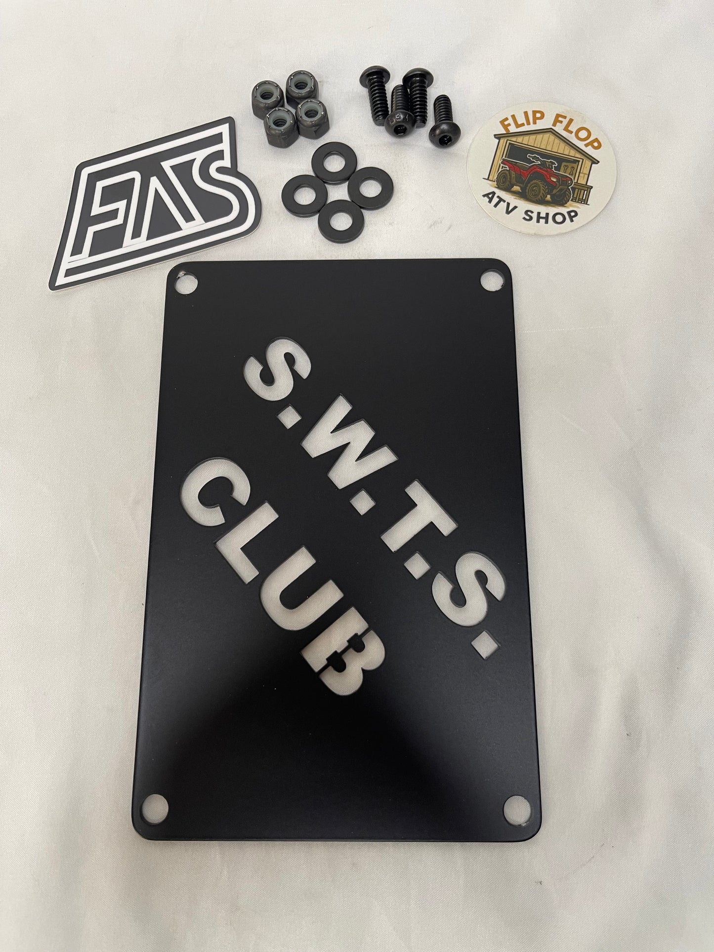 “S.W.T.S. Club” Warning Label Delete Plates