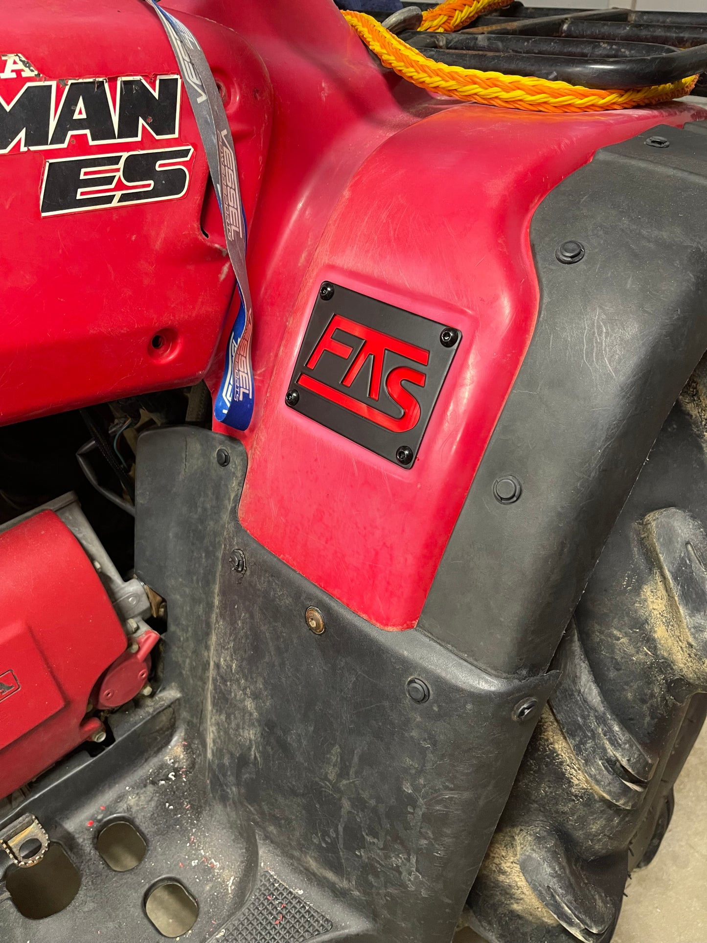 ATV Fender Warning Label Delete Plate