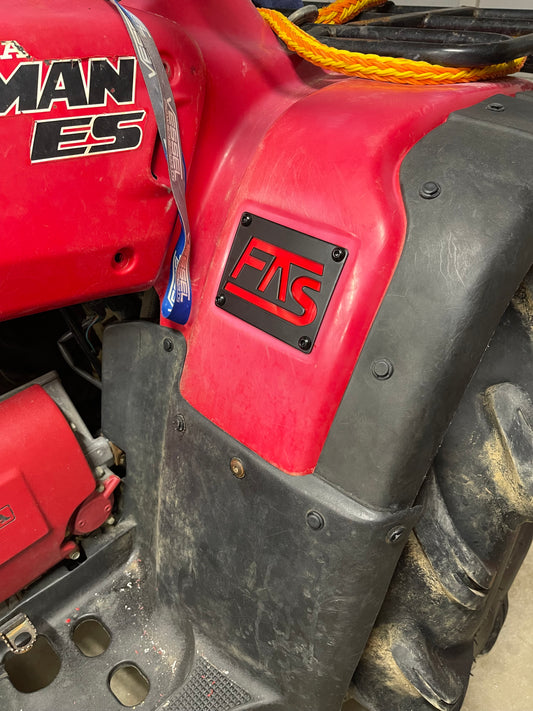 ATV Fender Warning Label Delete Plate