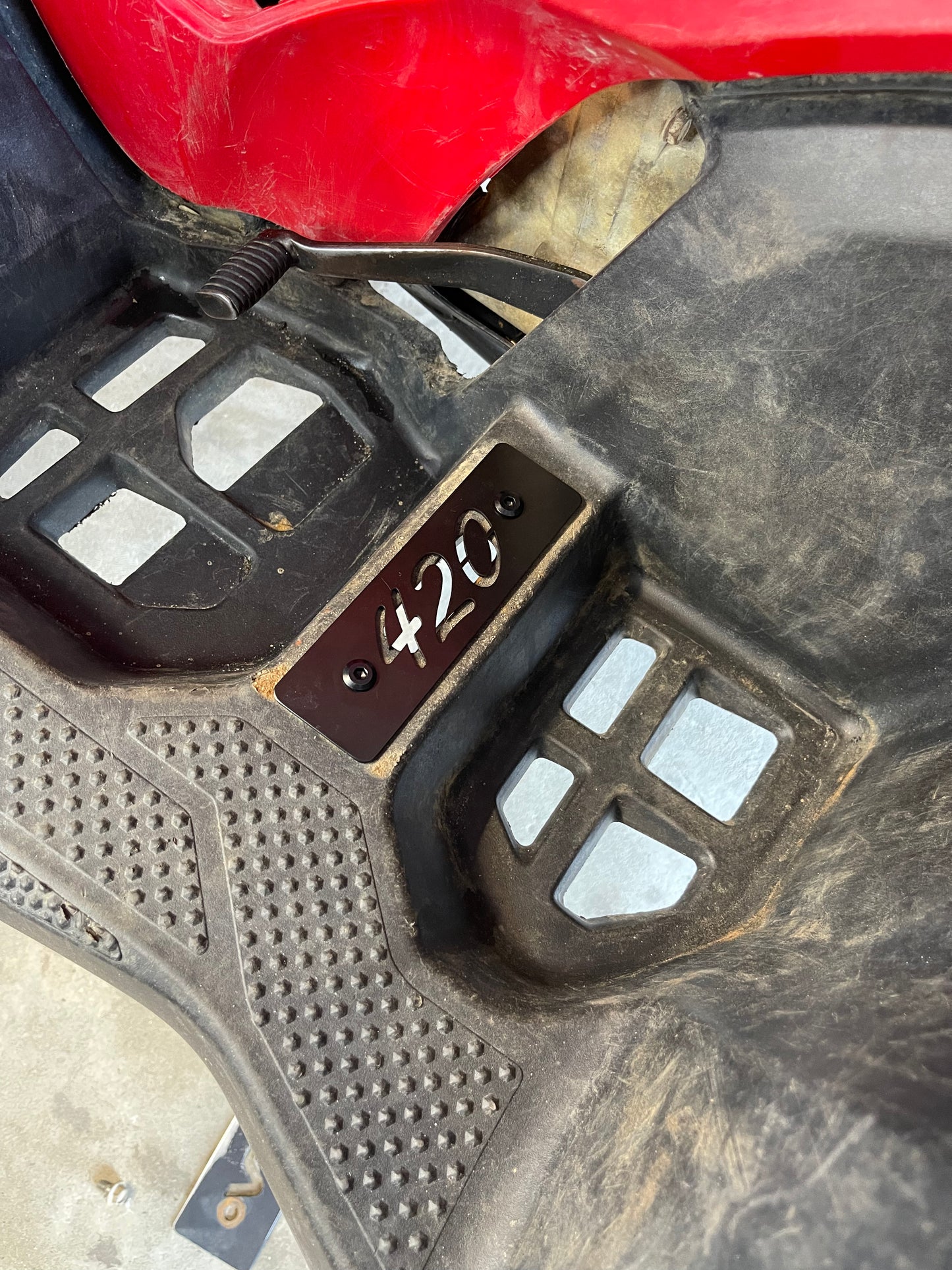 Honda 420 Footpeg Delete Plates