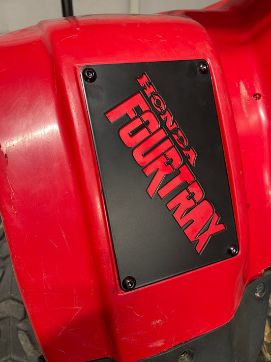 Honda Fourtrax warning label replacement plate